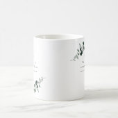 ロマンチック引用文ユーカリパーソナライズされた コーヒーマグカップ (中央)