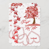 ロマンチック忘れなハート私ではなく恋人のバレンタイン シーズンカード (正面/裏面)