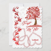 ロマンチック忘れなハート私ではなく恋人のバレンタイン シーズンカード (正面)