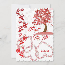 ロマンチック忘れなハート私ではなく恋人のバレンタイン シーズンカード