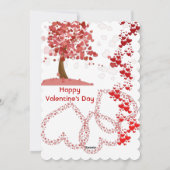 ロマンチック忘れなハート私ではなく恋人のバレンタイン シーズンカード (裏面)