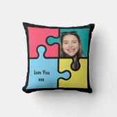 ロマンチック恋しく思なパズルの作品の贈り物の愛のカスタム クッション (正面)