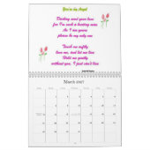 ロマンチック感動的暦 カレンダー (3月 2027)