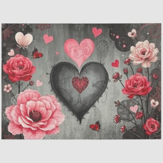 ロマンチック抽象芸術ゴシックティッシュペーパー 薄葉紙 (正面)