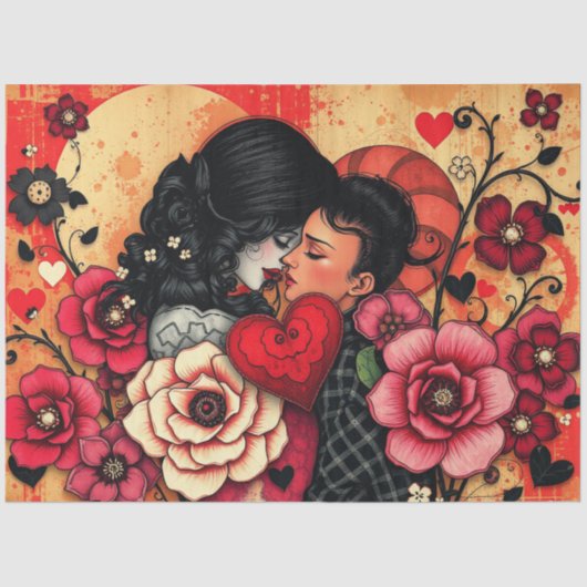 ロマンチック抽象芸術ゴシックティッシュペーパー 薄葉紙 (正面)