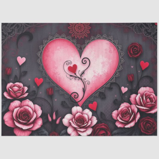 ロマンチック抽象芸術ゴシックティッシュペーパー 薄葉紙 (正面)