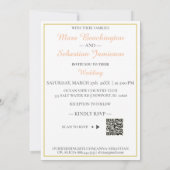 *~ロマンチック抽象芸術AR26 QR + RSVPフローラ 招待状 (裏面)