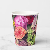ロマンチック数々のな色のフローラ 紙コップ (裏面)