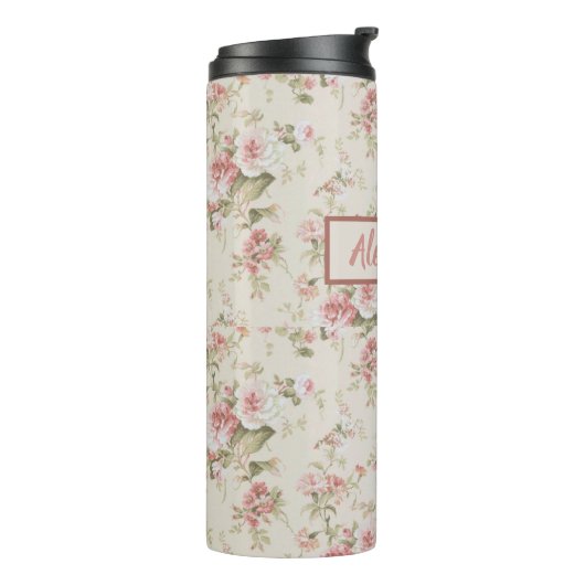 ロマンチック旧ファッションドバラプリントモノグラムの タンブラー (回転左)