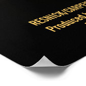 ロマンチック映画ポスタ結婚ーの写真テンプレート ポスター (角)