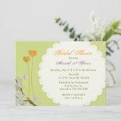 ロマンチック春グリーンブライダルシャワー 招待状 (スタンド正面)