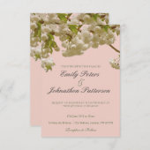 ロマンチック春サマーさくらんぼブロッサム結婚ズ 招待状 (正面/裏面)
