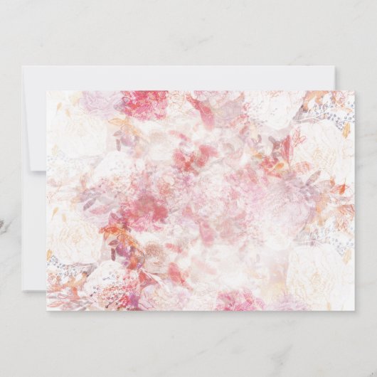 ロマンチック春ピンクフラワー結婚ズゲストブック (裏面)