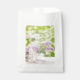 ロマンチック春フラワーフローラホワイト薄紫結婚ズ フェイバーバッグ