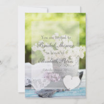 ロマンチック春フラワーフローラ薄紫ブライダルシャワー