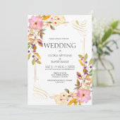 ロマンチック春フローラ結婚式招待状 招待状 (スタンド正面)
