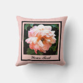 ロマンチック春牡丹イ淡い色のンピーチパーソナライズされた クッション (裏面)