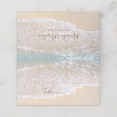 ロマンチック海波熱帯ビーチ結婚式 プレイスカード (外部開封)