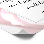 ロマンチック淡い色のなピンクフローラジェーンオーステンラブ引用文 ポスター (角)