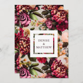 ロマンチック淡い色のな救菊 招待状 (正面/裏面)