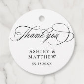 ロマンチック渦巻形のな書結婚道の感謝 フェイバータグ (正面)