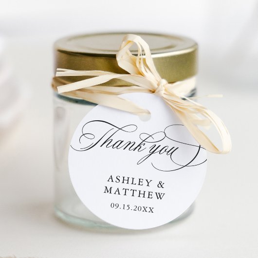 ロマンチック渦巻形のな書結婚道の感謝 フェイバータグ