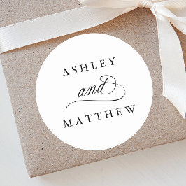 ロマンチック渦巻形のな書結婚道の ラウンドシール