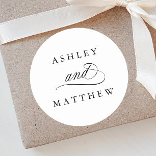 ロマンチック渦巻形のな書結婚道の ラウンドシール