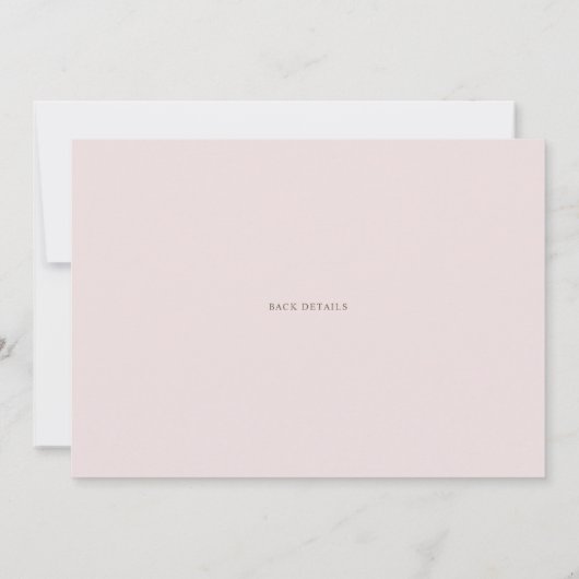 ロマンチック牡丹フラワーリハーサルディナー招待状 招待状 (裏面)