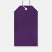 ロマンチック王室のパープルバラの結婚ありがとう ギフトタグ (裏面)