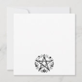 ロマンチック異教のウィッカ結婚式招待状 招待状 (裏面)