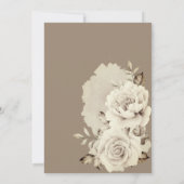 ロマンチック白素朴バラ結婚式招待状 招待状 (裏面)