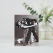 ロマンチック社交ダンス踊りデュオヴィンテージ写真 ポストカード (スタンド正面)