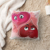 ロマンチック私たちは完全に一緒にハートバレンタイン クッション (ブランケット)