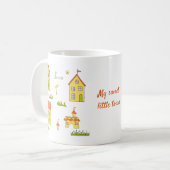 ロマンチック私の甘い小さな町ミニマリストコーヒー コーヒーマグカップ (正面左)