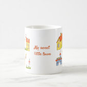 ロマンチック私の甘い小さな町ミニマリストコーヒー コーヒーマグカップ (中央)
