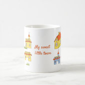 ロマンチック私の甘い小さな町ミニマリストコーヒー コーヒーマグカップ (中央)