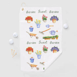 ロマンチック私は私の花を愛するミニマリストかわいい ゴルフタオル