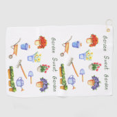 ロマンチック私は私の花を愛するミニマリストかわいい ゴルフタオル (横)