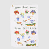 ロマンチック私は私の花を愛するミニマリストかわいい ゴルフタオル (正面)