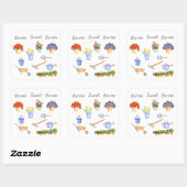 ロマンチック私は私の花を愛するミニマリストかわいい スクエアシール (シート)