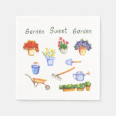 ロマンチック私は私の花を愛するミニマリストかわいい スタンダードカクテルナプキン (正面)