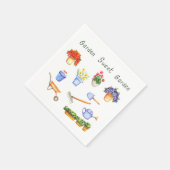 ロマンチック私は私の花を愛するミニマリストかわいい スタンダードカクテルナプキン (角)