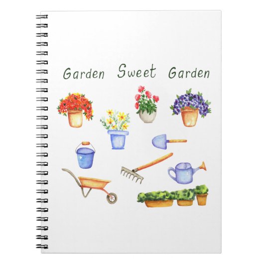 ロマンチック私は私の花を愛するミニマリストかわいい ノートブック (正面)