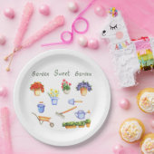 ロマンチック私は私の花を愛するミニマリストかわいい ペーパープレート (パーティー)