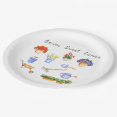 ロマンチック私は私の花を愛するミニマリストかわいい ペーパープレート (アングル)