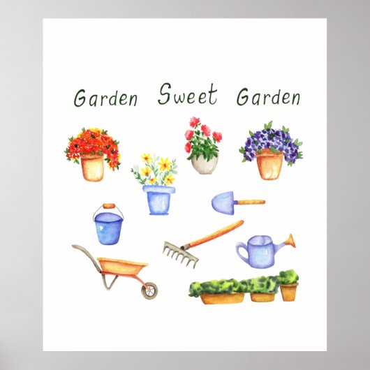 ロマンチック私は私の花を愛するミニマリストかわいい ポスター (正面)