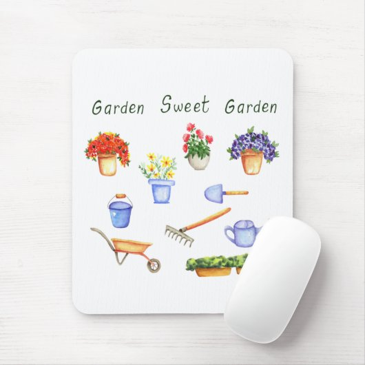 ロマンチック私は私の花を愛するミニマリストかわいい マウスパッド (マウス)