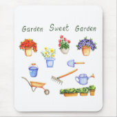 ロマンチック私は私の花を愛するミニマリストかわいい マウスパッド (正面)