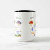 ロマンチック私は私の花を愛するミニマリストかわいい マグカップ (中央)